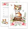 10x Kinder Einladungskarten Einladung Kindergeburtstag Fuchs Party Waldtiere Aquarell Mädchen Jungen Geburtstagsfeier zart Rosa Geburtstag Einschulung
