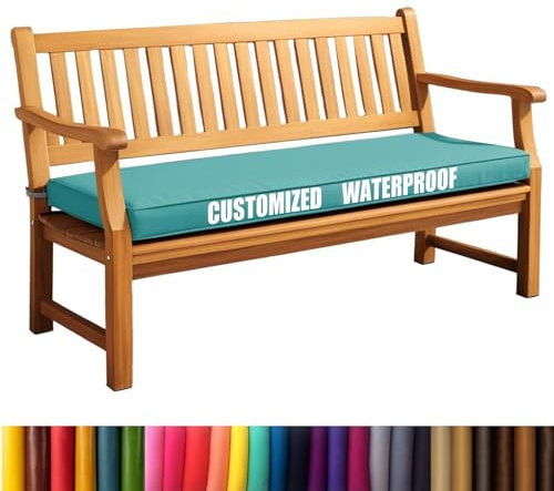 GYCF Personalizado Banco Cojines, Impermeable Cojín de Muebles Jardín, Cojín Largo para Silla de Asiento para Interiores y Exteriores para Comedor, Columpios, Terrazas (Personalizado)