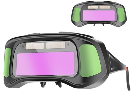 Occhiali di sicurezza per saldatura, auto-oscuranti, tonalità regolabile 5 – 13 con protezione UV per saldatura e taglio di metalli, leggero e anti-appannamento, protezione per gli occhi per