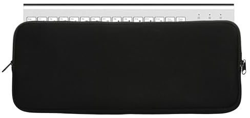 kwmobile Skyddsfodral, kompatibelt med iClever GK03 Wireless-tangentbord - neopren trådlös tangentbordsväska svart