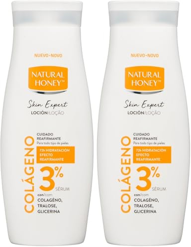 Natural Honey, Skin Expert Loción Corporal con Colágeno, Efecto Reafirmante con 3% de Sérum Activo, 72H de Hidratación Profunda, Textura Ligera, Rápida Absorción, Apto para Todo Tipo de Pieles