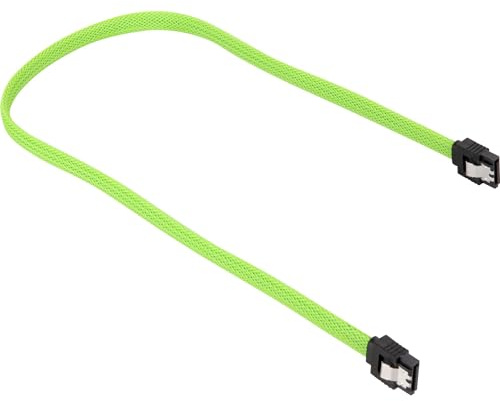 Sharkoon Sata 3 Cable de SATA 0,6 m SATA 7-Pin Negro, Verde - Cable SATA (0,6 m, SATA III, SATA 7-Pin, SATA 7-Pin, Male Connector/Male Connector, Negro, Verde)