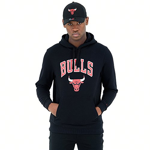 New Era - NBA Chicago Bulls Team Logo Hoodie - Schwarz Größe XL, Farbe Schwarz