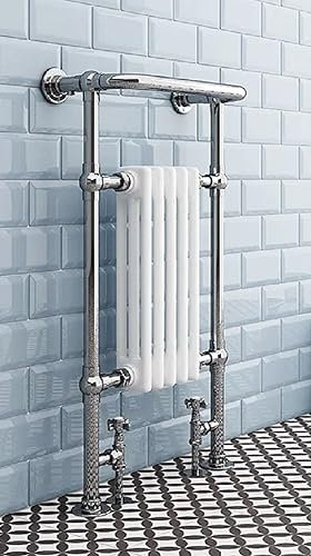 Greened House Windsor Traditional Victorian Style Central Heating Column Towel Radiator (963mm High x 538mm Wide) Towel Rail