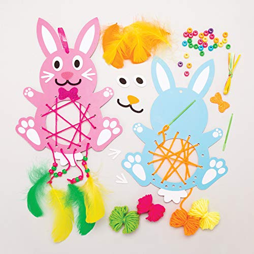Baker Ross AT398 Osterhasen-Traumfänger, Osterbasteln für Kinder, 4 Stück