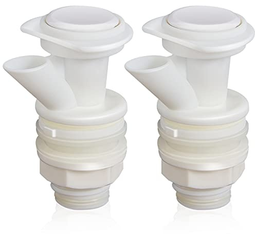 Mudder 2 Pieces Push Button Water Spigot Replacement, Reusable Plastic Cooler Jug Bottle Spigot for Compatible with Igloo 2, 3, 5 and 10 Gallon Beverage Coolers
