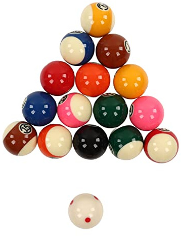 Asixxsix Set di Palle da Biliardo, Set di Palle da Biliardo da 5,72 cm, Set Completo di 16 Palle da Biliardo, Sostituzione Palle da Biliardo di Stile Americano di Grandi Dimensioni