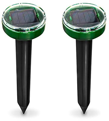 Uppsättning av 2 solar ultraljud mullvadskrämma, sorkskrämma, mullvadsskrämma, mullvadsskrämma, mullvadsbekämpning