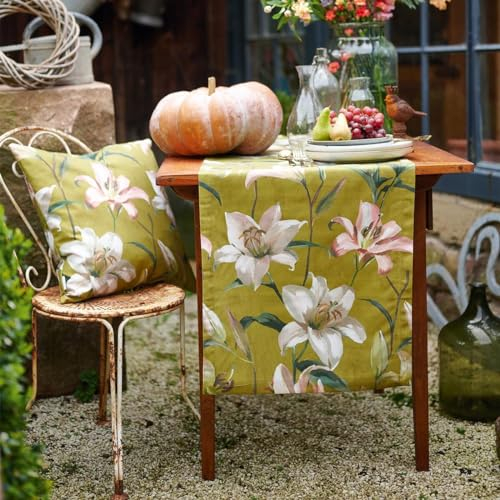 APELT Dekokissenhülle Lilien 5602 grün, 49x49 cm