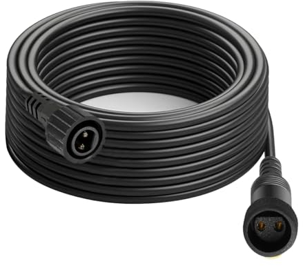 Cozymeow Prolunga Luci Natale 10M/32.8Ft 2 Pin Maschio Femmina Cavo Connettore Impermeabile Cavo di Prolunga per Luci Albero Natale Esterno, Catena Luminosa natalizie, Luci Stringa, Luci da Giardino