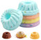 12 Piezas Reutilizables Silicona Moldes para Muffins, Molde de Silicona para Gelatina, Molde para Donuts Antiadherentes, Moldes Silicona Reposteria para Tartas, Postres, Chocolates, Flanes, Gelatinas