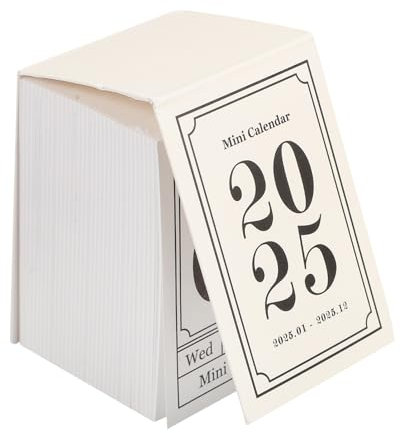 NUOBESTY Calendario De Escritorio Miniatura Vintage Decoración Retro Para Oficina y Hogar Calendario Diseño Creativo Para Scrapbooking y Manualidades
