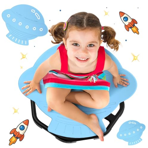 Evie Bee Sedia Girevole Bambini, Attrezzatura Sensoriale per Autismo, Seduta Girevole a 360° per Allenamento a Equilibrio e Coordinazione, Sicura e Robusta per Bambini con ADHD