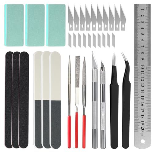 Set di 17 strumenti per modellismo – Accessori per modellini Gundam, modellismo architettonico, modellismo auto e aeroplani, miniature, riparazioni e hobby