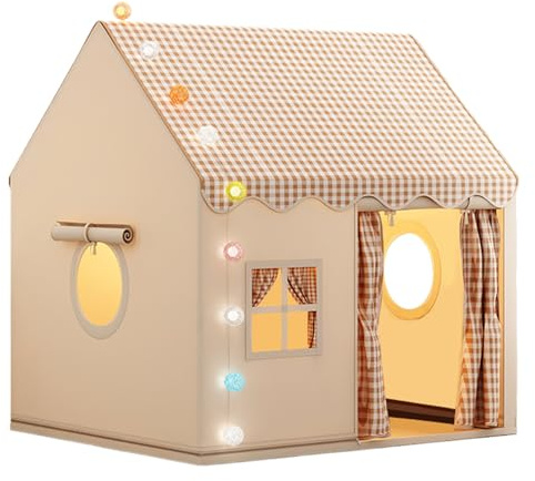 Tienda de campaña para niños, Juego de habitación de niños, fácil Montaje, Estructura Ligera, Materiales Seguros, Marco Plegable, diseño portátil, Refugio de Juego para niños, niñas, 47.2 x 41.3 x