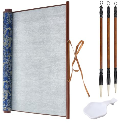 OLYCRAFT Panno Magico Riutilizzabile per Scrivere Ad Acqua Panno Magico Cinese Blu Carta per Acqua Senza Inchiostro Pennelli per Calligrafia Tradizionale Penne per Principianti Pratica Professionale