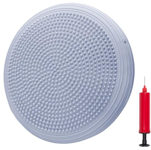 JF HOME BLISS Balance Wobble Cushion – Non-Slip Inflatable Exercise Cushion for Yoga, Pilates, Core Strength, Balance Training & Rehabilitation, 34cm Diameter, 300kg Capacity with Pump (Blue)