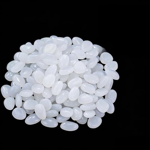 UYVPAER 500 Piezas Piedras Luminosas, Blanca Piedras Decorativas Fluorescentes, Fluorescente Piedra Guijarros, Piedra Blanca Jardin Para Jardín, Senderos, Acuarios, Macetas, Decoración De Noche