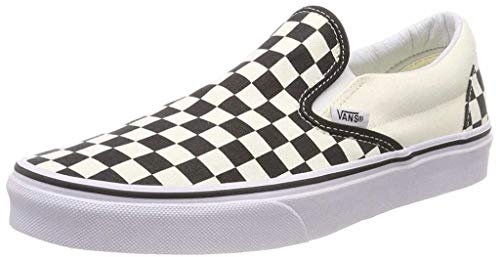 Vans Unisex Erwachsene Classic Slip-On Sneaker, Blk&Whtchckerboard/Wht, 43 EU