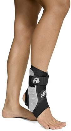 AIRCAST A60 Ankle Support Brace - Ankle Sprain, Chronic Instability, Stabilising Sports Support for Protection and Prevention. (Black (Right Foot), Small)