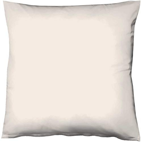 fleuresse Mako-Satin-Kissenbezug Uni Colours Porzellan 9050 Größe 35x40 cm