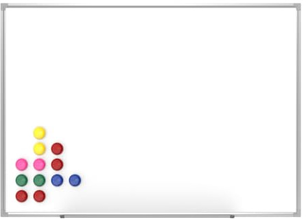 Tableau blanc magnétique 60x90cm avec étagère pour stylos et 12 aimants Tableau magnétique à épingler Tableau de présentation