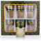 6 Premium Orientalische Marokkanische Teegläser Gold Grau, 6er Set Glastassen, Glasbecher, Gläserset, Atay, Cay Trinkgläser geeignet