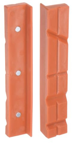 sourcing map Mâchoires d'étau magnétiques de 15,2 cm avec rainures en V en nylon souple – Protection multi-usages pour le travail du bois, la fabrication de bijoux et la plomberie (jaune)