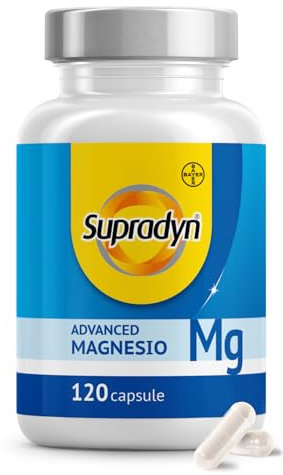 Supradyn Expert Magnesio Completo – Complesso 5-in-1 con 250 mg di Magnesio – Alta Assorbibilità – 120 Capsule – Integratore per Energia, Muscoli e Mente – Integratore Vegano