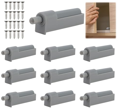 Ammortizzatore in Plastica, 10pezzi Apriporta a Pressione Softclose con Viti, Ammortizzatore per Mobili, Ante, Cassetti da Cucina Il Piccolo Ammortizzatore Inserisce Nell'armadio