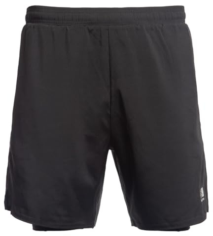 Karrimor Mens 2 in 1 Running Shorts Sports Training Bottoms Black L