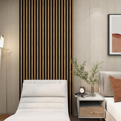 NEU.HOLZ Set di 16 Pannelli Murali 3D Decorativi per Parete e Soffitto Rivestimento Murale con Doghe in Polistirolo - Effetto Rovere