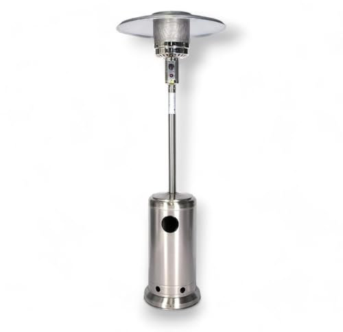 Briconess.com Stufa a Gas Fungo termopatio con regolatore Gas per Esterno in Acciaio Inox