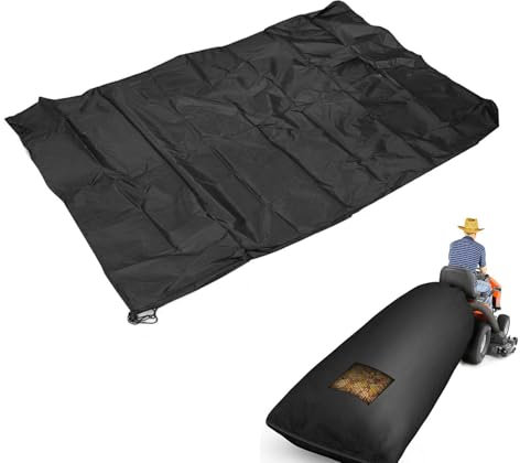 BAFOVY Borsa per Foglie per Tagliaerba da Equitazione, Raccoglierba di Grande capacità, 96,1x56,7 Pollici, Riutilizzabile, con Cerniera, per Raccolta Rapida delle Foglie, Tessuto