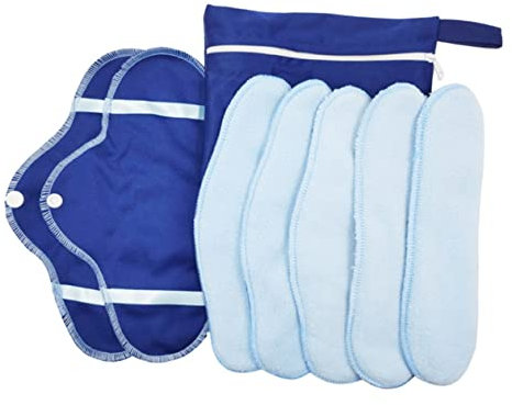 FOYTOKI 8stücke Wiederverwendbare Menstruationsbinden Aus Waschbar Für Damen Tragbar Faltbar Atmungsaktiv Für Reisen Und Wochenbett