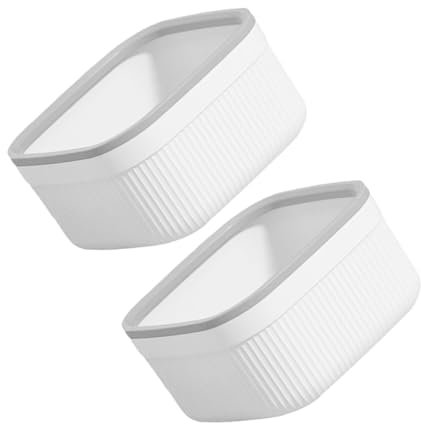 VILLFUL Mini Cubo De Basura De Escritorio y Papelera Práctica Sin Tapa, Tamaño Pequeño, Material Seguro y Ligero, Multifuncional Para Oficina, Cocina y Baño, Pack De 2 Unidades Blancas