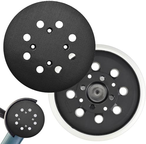 BIGP Lot de 2 Plateau de Ponçage 125 mm pour Ponceuse Excentrique, 8 Trous à Scratch (Hook & Loop), Dureté Moyenne, Compatible avec Bosch PEX 300 AE, PEX 400 AE, PEX 4000 AE, AdvancedOrbit 18