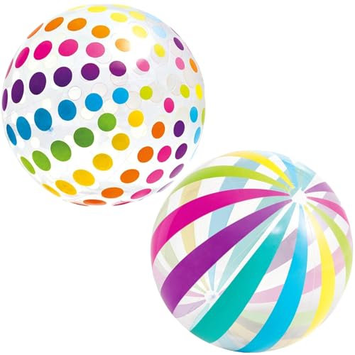 2 Stück Wasserball, wasserball aufblasbar 40cm, Sie können in Innen- und Außenpools und Stränden spielen, Spielzeug, mit dem sowohl Erwachsene als auch Kinder spielen können
