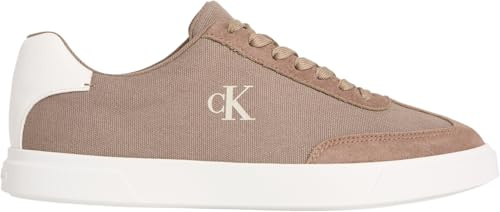 Calvin Klein Uomo Sneakers con Suola Preformata Low Prof Cupsole CV Profilo Basso, Beige (Desert Taupe/Bright White), 42
