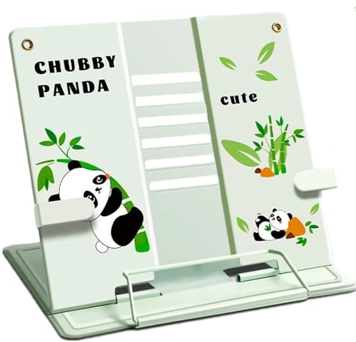 Atril para Libros,Metálico Multifuncional Atril Libros,6 Alturas Ajustables Leer,Soporte Libros para Estudiar,Poya Partituras,Atril Portatil para Tableta,Música,Libro,Recetas,Cocina,Oficina (Verde)