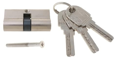 Bombin Cerradura Cerradura de puerta Metal, cilindro repuesto, cerradura Interior seguridad antirrobo(60mm)