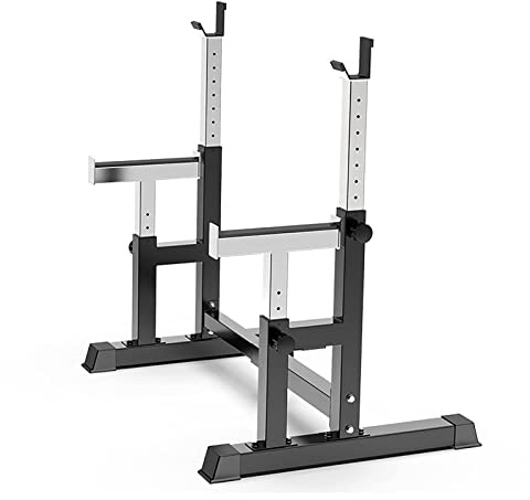 Soporte de Altura Ajustable de Acero para Sentadillas, Levantamiento de Pesas y Fondos. Soporte para Barras. Equipo de Entrenamiento de Fuerza para Entrenamiento en casa.