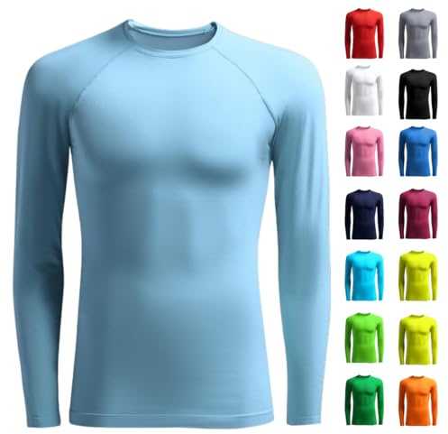 OXUM Camiseta Térmica Deportiva de Manga Larga Unisex – Niños y Adultos | Ropa Interior Técnica para Fútbol, Running, Crossfit, Entrenamiento, Invierno y Transpirable