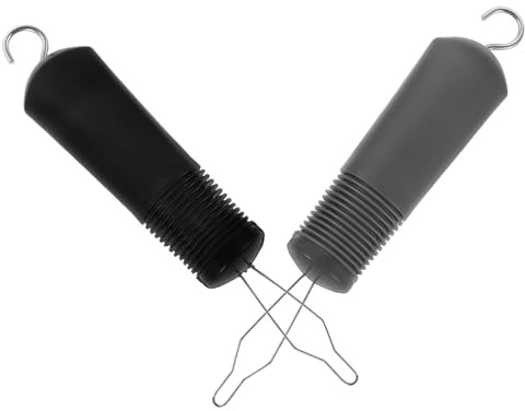 FESTFENDS Ensemble 2 Crochets Aide à L'Habillage pour Personnes Âgées et Arthrite Dispositif Portable Noir et Gris Assistance Fermeture Éclair et Boutonnière Outil d'une Main Pratique