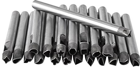 Leder Hohl Punch Set, Acogedor Locheisen Locher 20 teile/satz 5mm Kohlenstoffstahl Blume Loch Lochwerkzeug für Geldbörse/Gürtel Dekoration