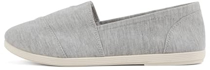 Soda Shoes Women's Obji Round Toe Casual Flat with Padded Insole (Grey, 8)