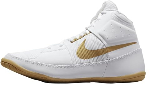 Nike Men's Fury Wrestling Shoe, White | Gold, 8.5 M US