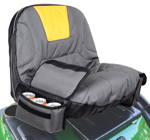 BONJUME Funda De Asiento para Cortacésped, Funda De Asiento para Tractor con Bolsa 600D Funda Protectora para Asiento De Cortacésped Antideslizante Impermeable Funda para Asiento De Tractor