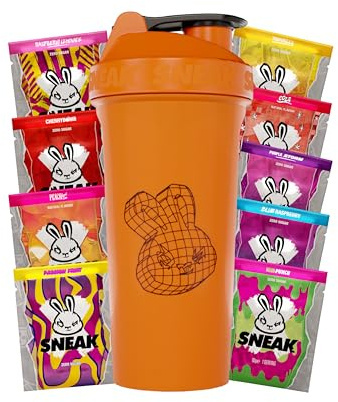 SNEAK Energy Drink Starter Pack | 9 Sachets with Orange Shaker | No Sugar. No Nasties. Natural Caffeine & Focus-Boosting Nootropics
