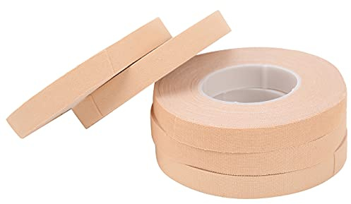 SPYMINNPOO Fingertejp, 5 Rullar Bomullsadhesiv Gips för Stränginstrument, med Sax för Fingerskydd, Mjukt Tunt Material, Vegetabiliskt Limlager